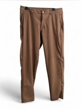 Lululemon commision pant classic fit 33X32 warpstreme brown #golf pant